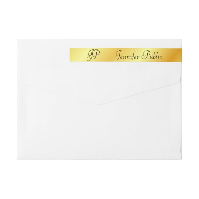 Personalizado Glamour Gold Look Moderno Elegante P (Reverso)