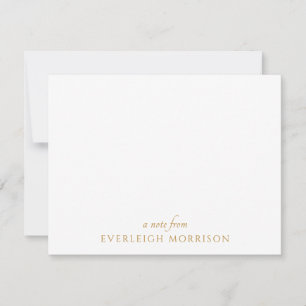 Personalizado Gold Moderno Minimalista Una Nota De