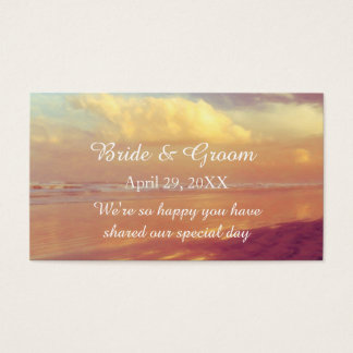 Personalizado Golden Dawn Beach Wedding Etiqueta d