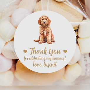 Personalizado Goldendoodle Boda de perro Pegatinas