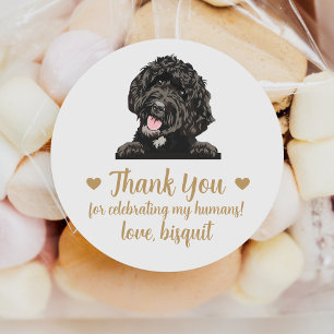 Personalizado Goldendoodle Boda de perro Pegatinas