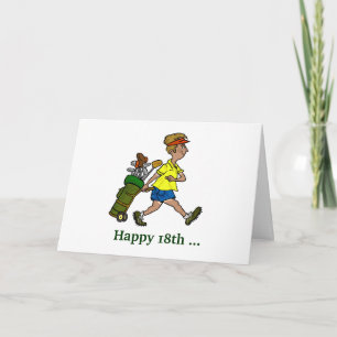 Personalizado Golfer con tarjeta de cumpleaños div