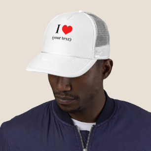 ¡Personalizado! Gorra de camionero I Heart - Blanc