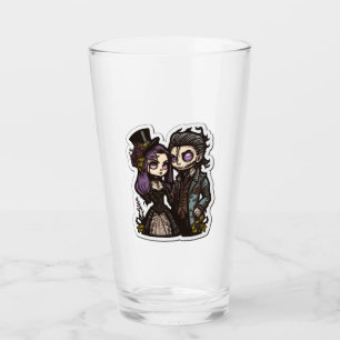 Personalizado gótica Pareja Pegatina Art Glass Tum