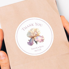 Personalizado Gracias Boda Etiqueta Flor Rubor