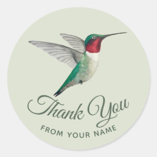 Personalizado Gracias Pegatina Hummingbird