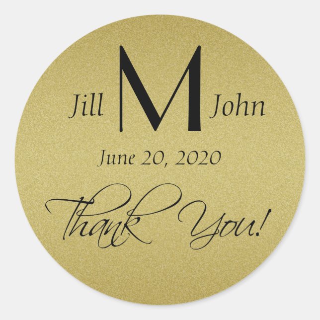 Personalizado Gracias Pegatinas Favoritos A La Bod (Anverso)