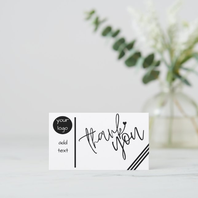 Personalizado Gracias Tarjeta  (Anverso de pie)