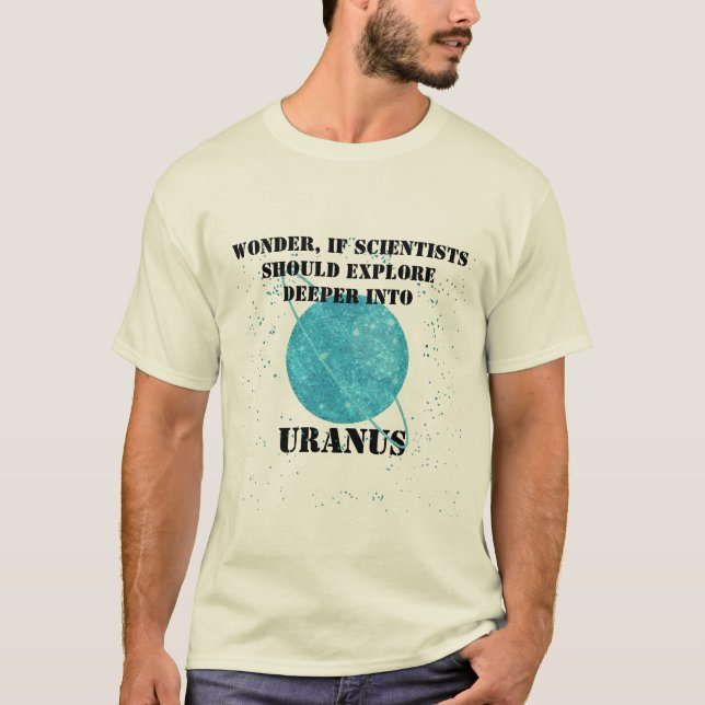 Personalizado Gracioso Camisa Uranus, Pun de Chist (Anverso)