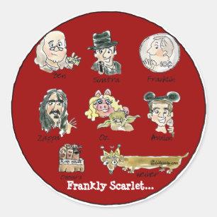 Personalizado gracioso Pegatinas franco-escarlata