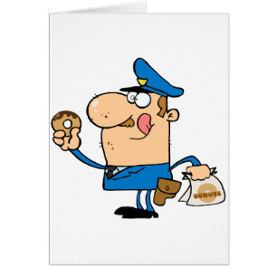 personalizado gracioso poli comiendo donuts