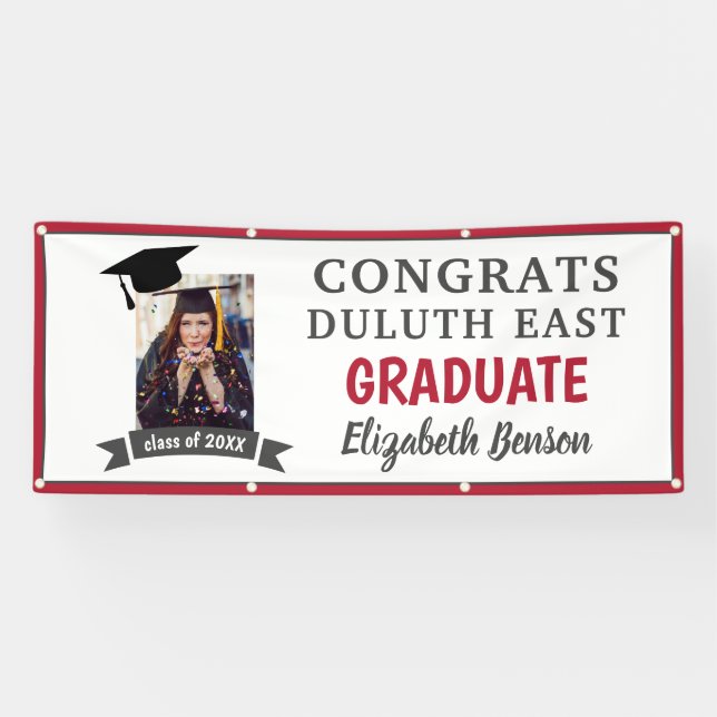 Personalizado graduado de felicitaciones pancarta  (Horizontal)