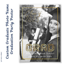 Personalizado Graduado Foto Poster del Partido de 
