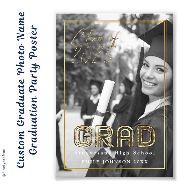 Personalizado Graduado Foto Poster del Partido de  (Subido por el creador)