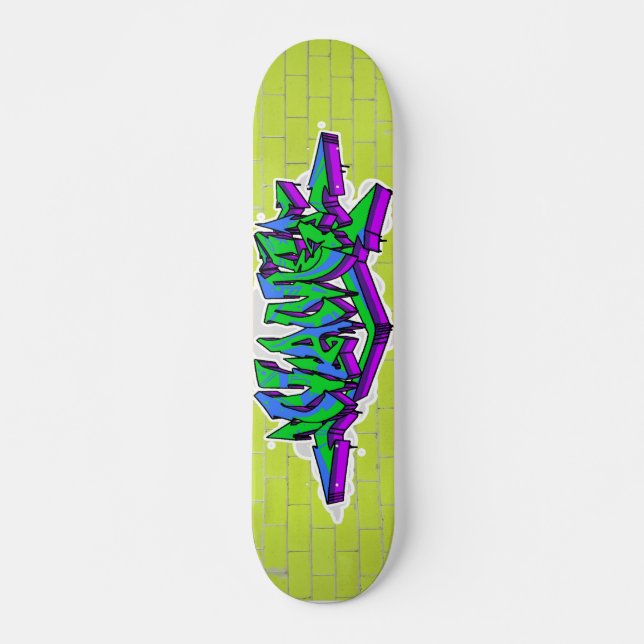 PERSONALIZADO GRAFFITI SKATEBOARD WILDSTYLE*EMAIL  (Anverso )