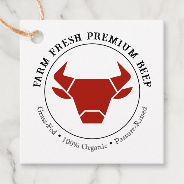Personalizado Granja Fresca Premium Beef Etiqueta  (Anverso)