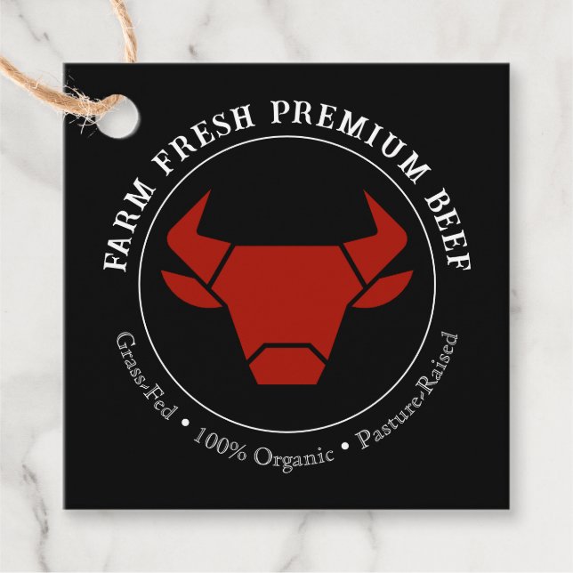 Personalizado Granja Fresca Premium Beef Etiqueta  (Anverso)
