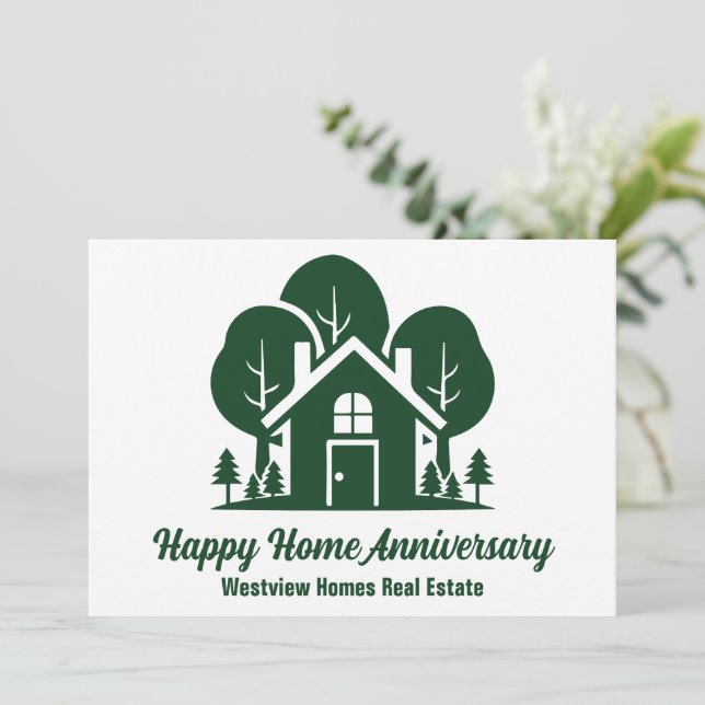 Personalizado Green Forest House Real Estate Compa (Anverso de pie)