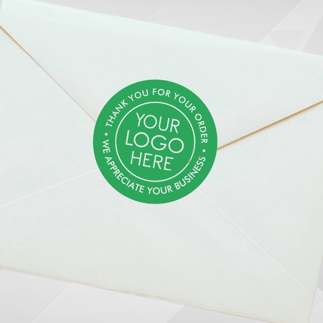 Personalizado Green Gracias Pegatina con logotipo (Subido por el creador)