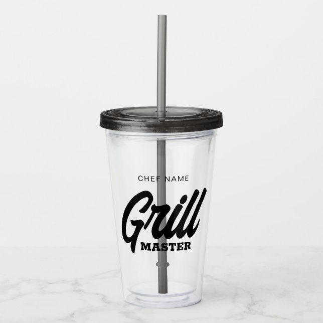 Personalizado Grill Master Tumbler taza para cocin (Anverso)