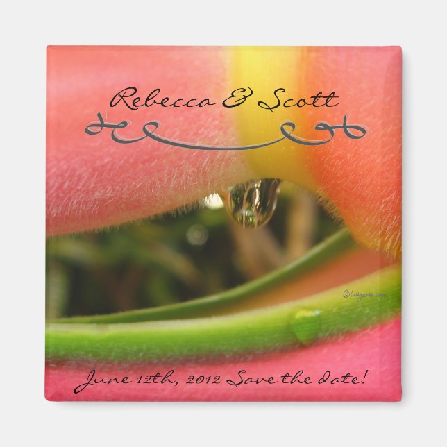 Personalizado Guardar imanes de fecha para Bodas (Frente)