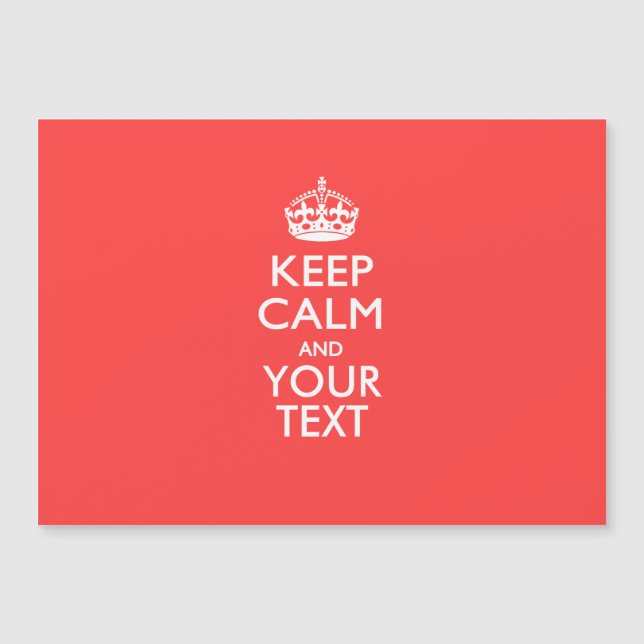 Personalizado GUARDE LA CALMA y su texto en coral (Anverso)