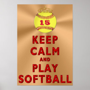 Personalizado GUARDE los posters del SOFTBALL de