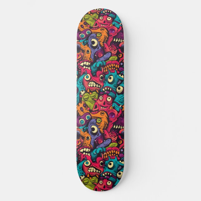 Personalizado Guay Monsters Skateboard (Anverso)