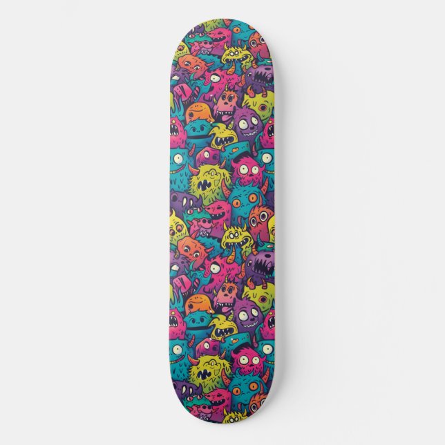 Personalizado Guay Monsters Skateboard (Anverso)