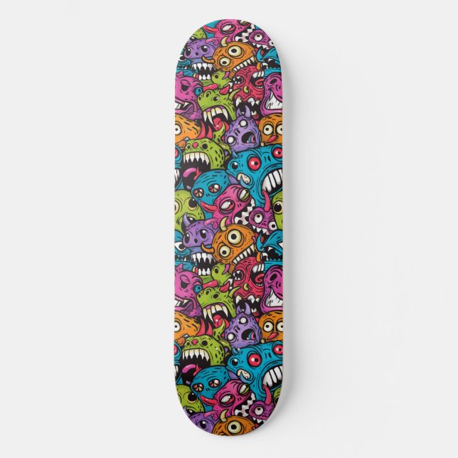 Personalizado Guay Monsters Skateboard (Anverso)