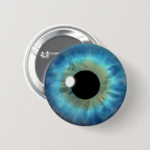 Personalizado Guay Ojo Azul Iris Eyeball Fun Botón