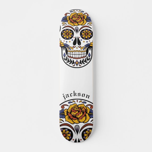 Personalizado Guay Skull Skateboard ilustrado (Anverso )