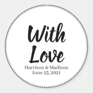 Personalizado guion Boda regalo pegatinas de etiqu