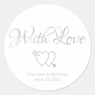 Personalizado guión corazones Boda etiqueta de reg