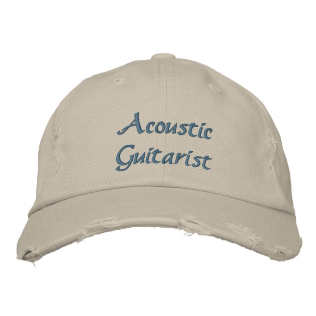 Personalizado guitarista acústico Gorra bordado (Anverso)