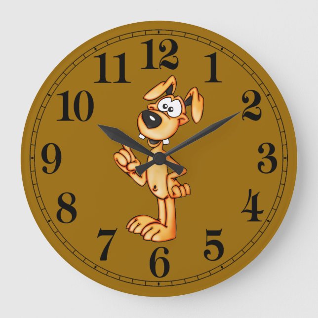 Personalizado habla del reloj de pared de perro (Anverso)