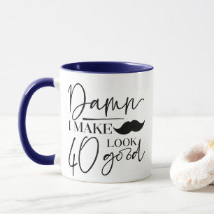 Personalizado hago que 40 luzcan buenas tazas de c
