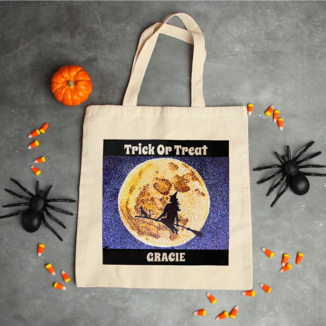 Personalizado Halloween Trick o Treta Bolsa de Tot (Subido por el creador)