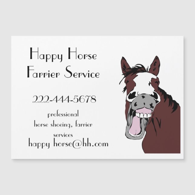 Personalizado Happy Horse Farrier Horse Shoeing Bu (Anverso)