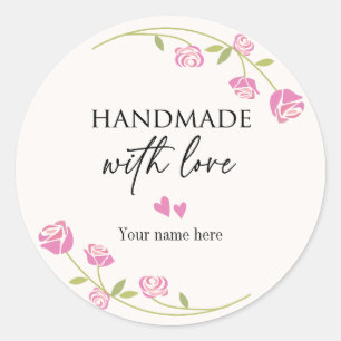 Personalizado hecho a mano con pegatina de amor