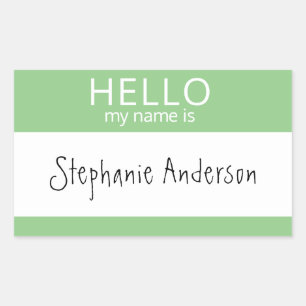 Personalizado HOLA Mi Nombre Es Pegatina