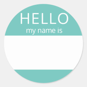 Personalizado HOLA Mi Nombre Es Pegatina Badge Bla