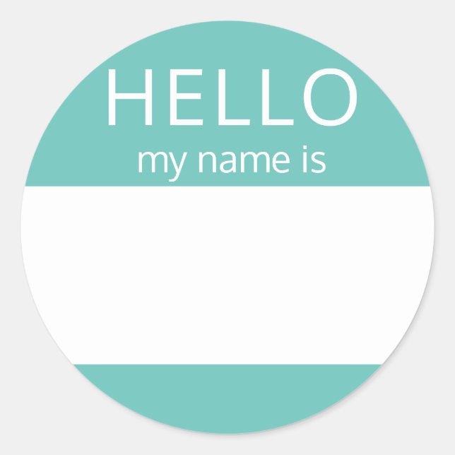 Personalizado HOLA Mi Nombre Es Pegatina Badge Bla (Anverso)