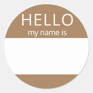 Personalizado HOLA Mi Nombre Es Pegatina Badge Bla