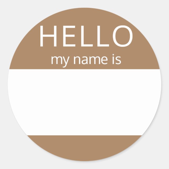 Personalizado HOLA Mi Nombre Es Pegatina Badge Bla (Anverso)