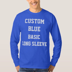 Personalizado HOMBRES PERSONALIZADOS CAMISETA AZUL