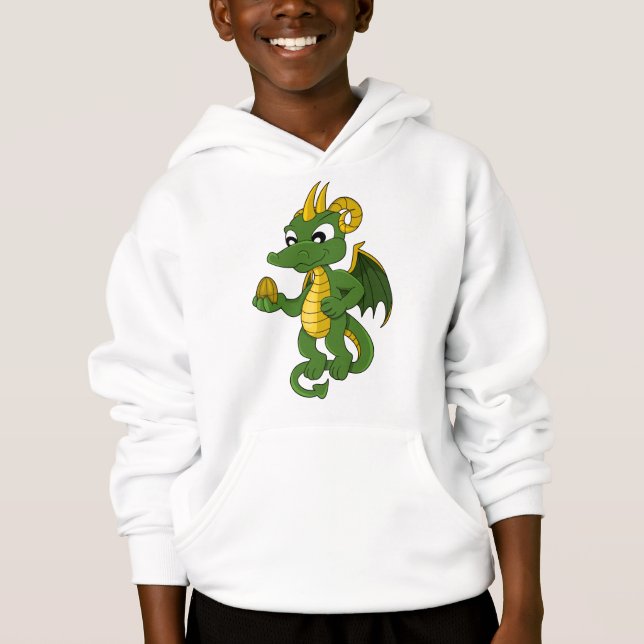 Personalizado Hoodie del dragón verde (Anverso)