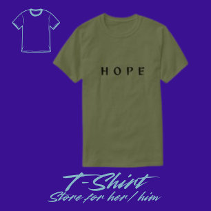 Personalizado Hope Typography, camiseta masculina