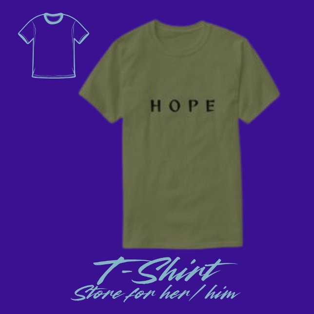 Personalizado Hope Typography, camiseta masculina (Subido por el creador)