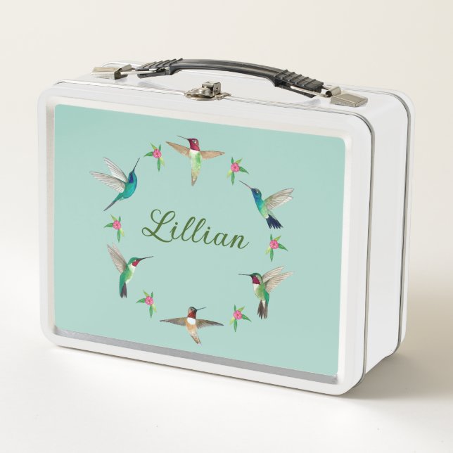 Personalizado Hummingbird Caja de almuerzo Metaliz (Anverso)